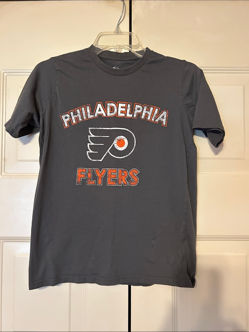 NHL Philadelphia Flyers Charcoal Tee with Orange & White Logo